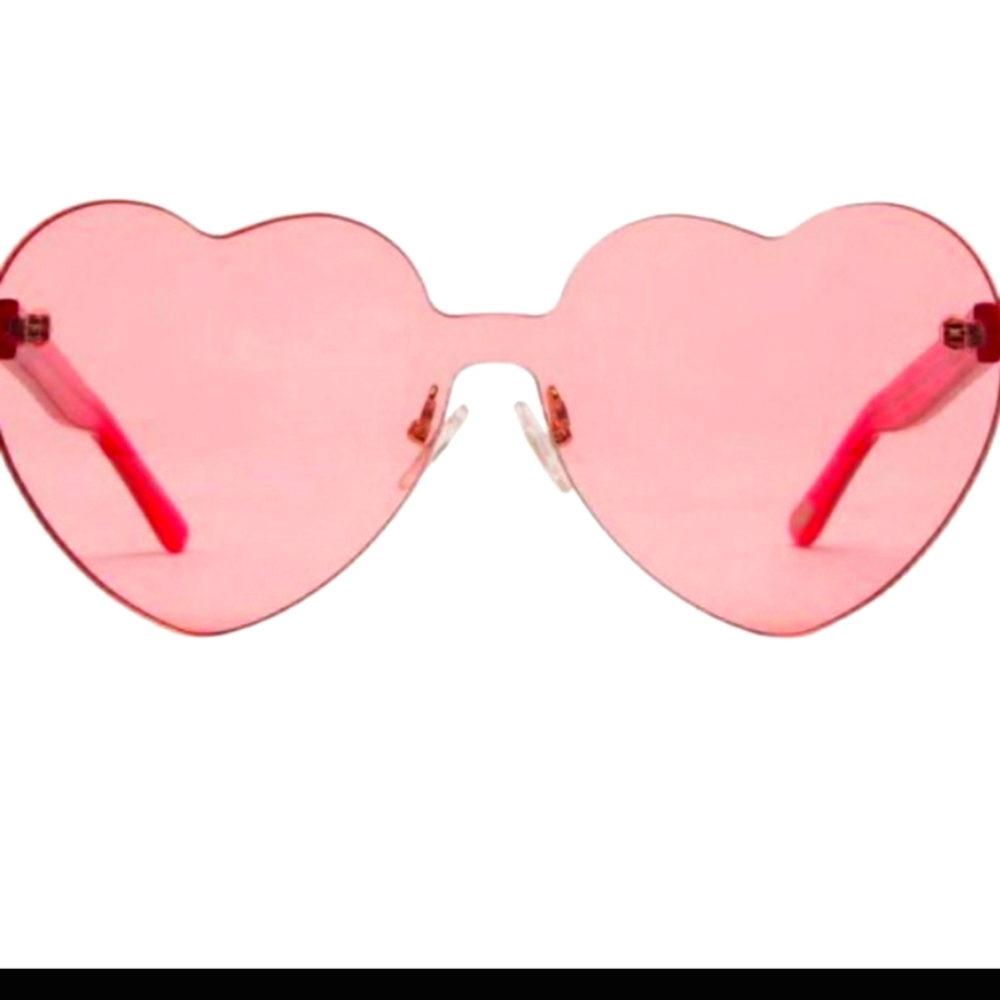 Diff Pink Heart Shaped Sunglasses